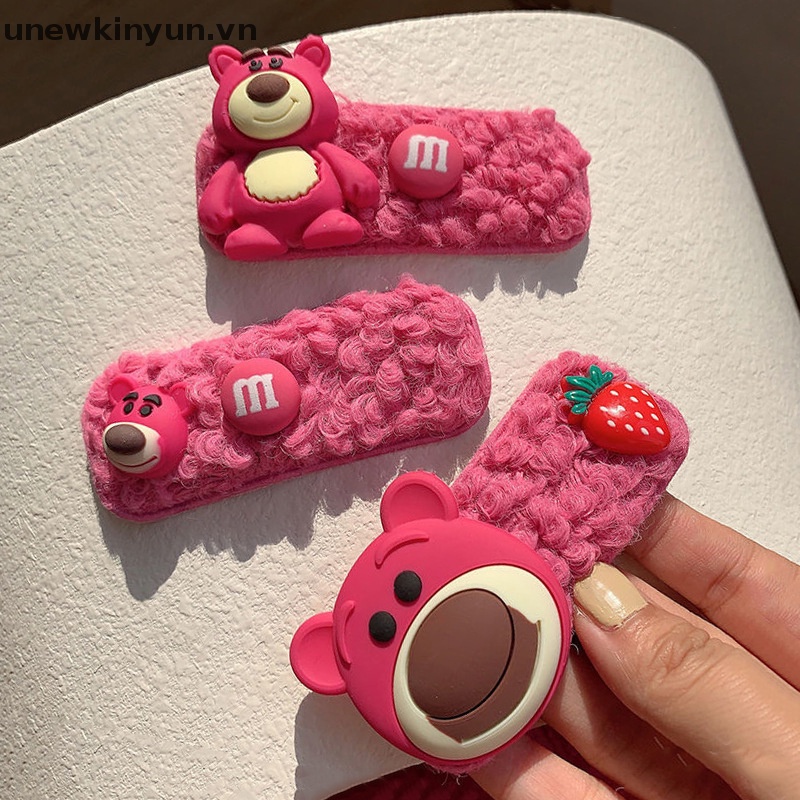 Kẹp Tóc Mái Giả Lông Cừu Họa Tiết Hoạt Hình Dễ Thương Cho Bé Gái