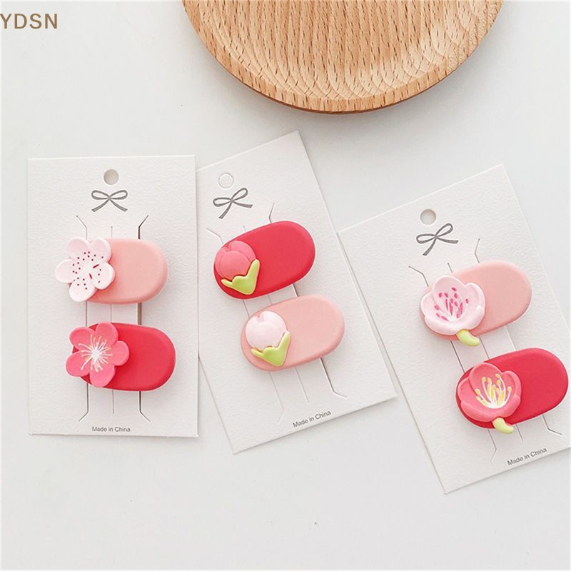 Kẹp Tóc Hoa Đào Màu Hồng Ngọt Ngào Cho Nữ
