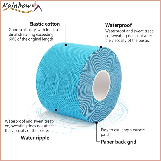 Băng Quấn Bảo Vệ Cơ Bắp Chống Nước Giảm Đau Kinesiology 5cm