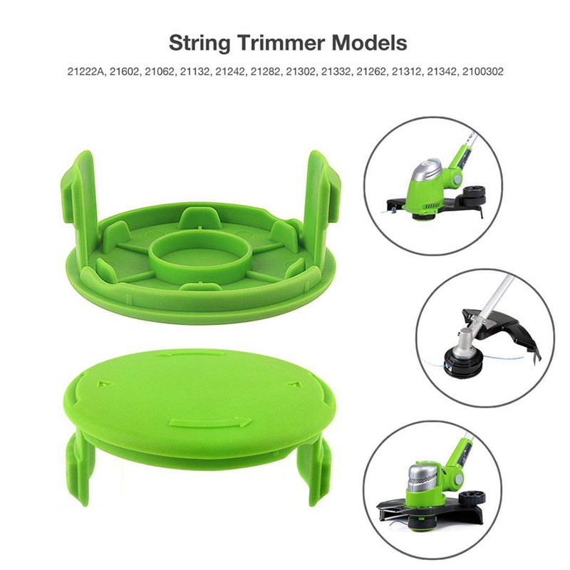 Set 3 Nắp Đậy Ống Chỉ Thay Thế 3411546Dụng Cụ Ăn Cỏ Không Dây A-6 Cho Greenworks 21332 21342 24 Volt 40V 80V