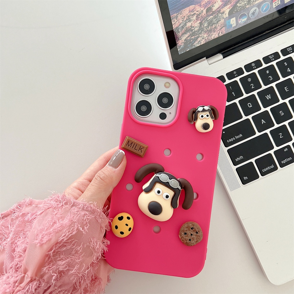 Ốp Điện Thoại Tpu Silicon Mềm Màu Kẹo Hình Chú Cún Sanrio 3D DIY Cho iPhone 14 13 12 11 Pro Max