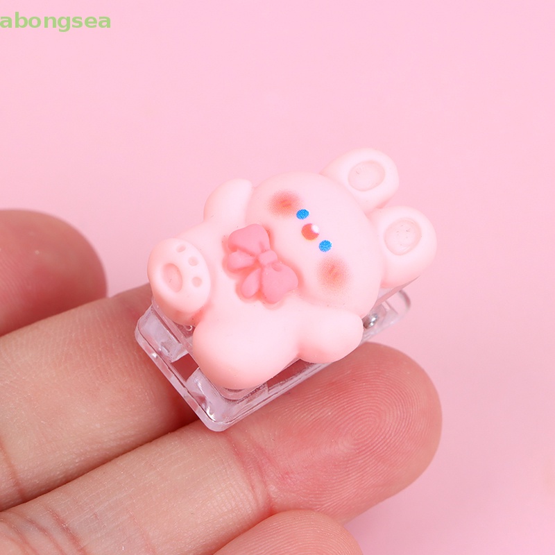 Set 4 Kẹp Tài Liệu Giấy Ghi Chú Bằng Nhựa Họa Tiết Dễ Thương