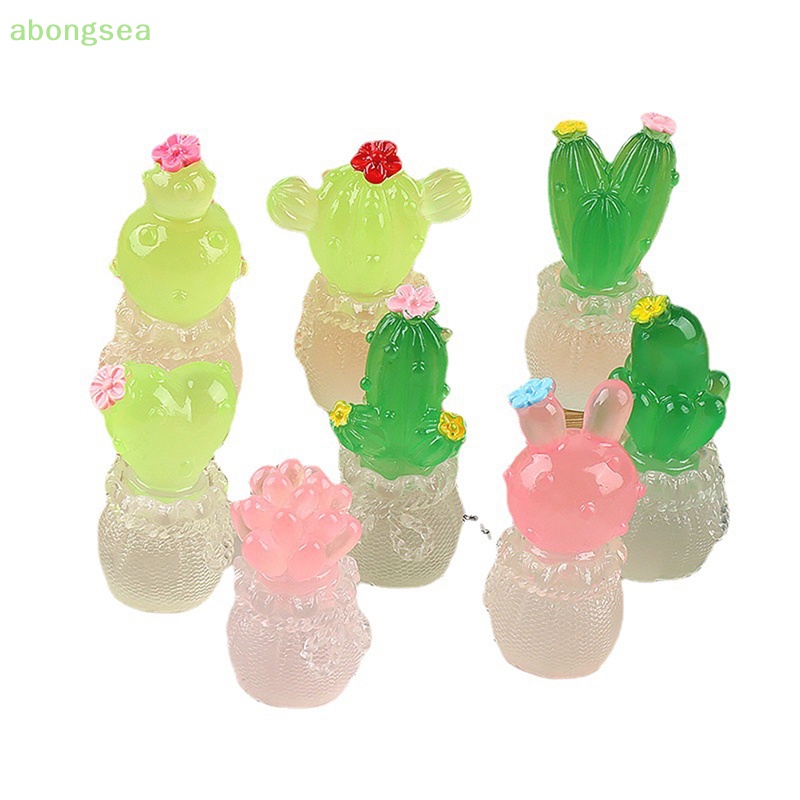 Cây Xương Rồng Mini Dạ Quang Dễ Thương Trang Trí Tiểu Cảnh