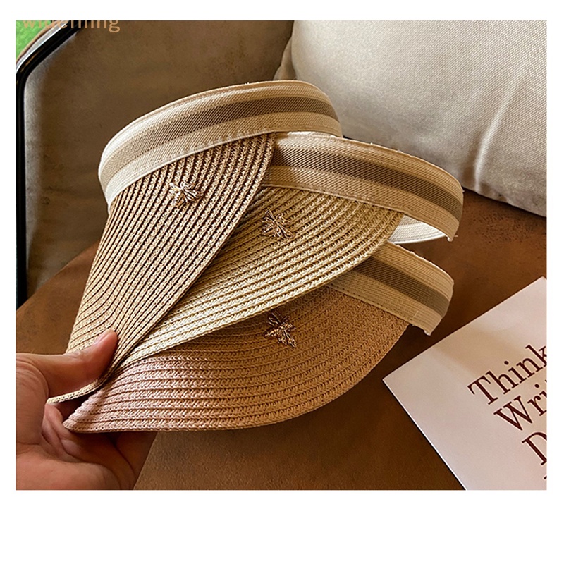 Mũ Cói Rộng Vành Che Nắng / Che Nắng Gấp Gọn Được Hợp Thời Trang Đi Biển Cho Nữ