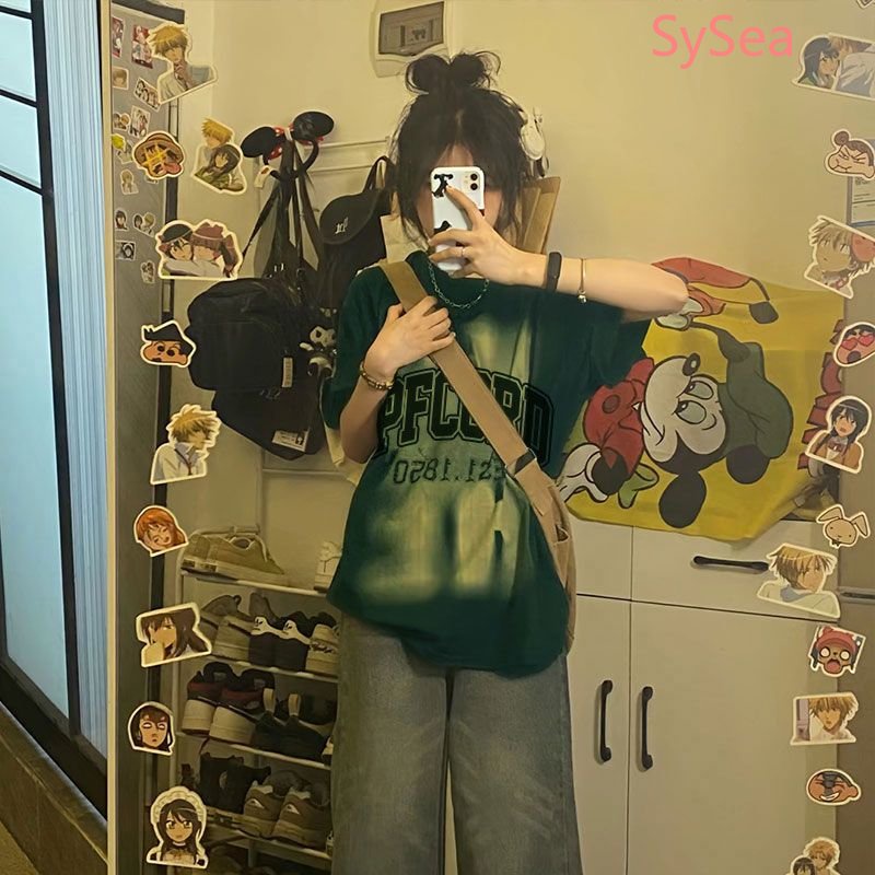 Áo Sơ Mi Tay Lửng Dáng Rộng Phong Cách retro Thời Trang Dành Cho Nữ