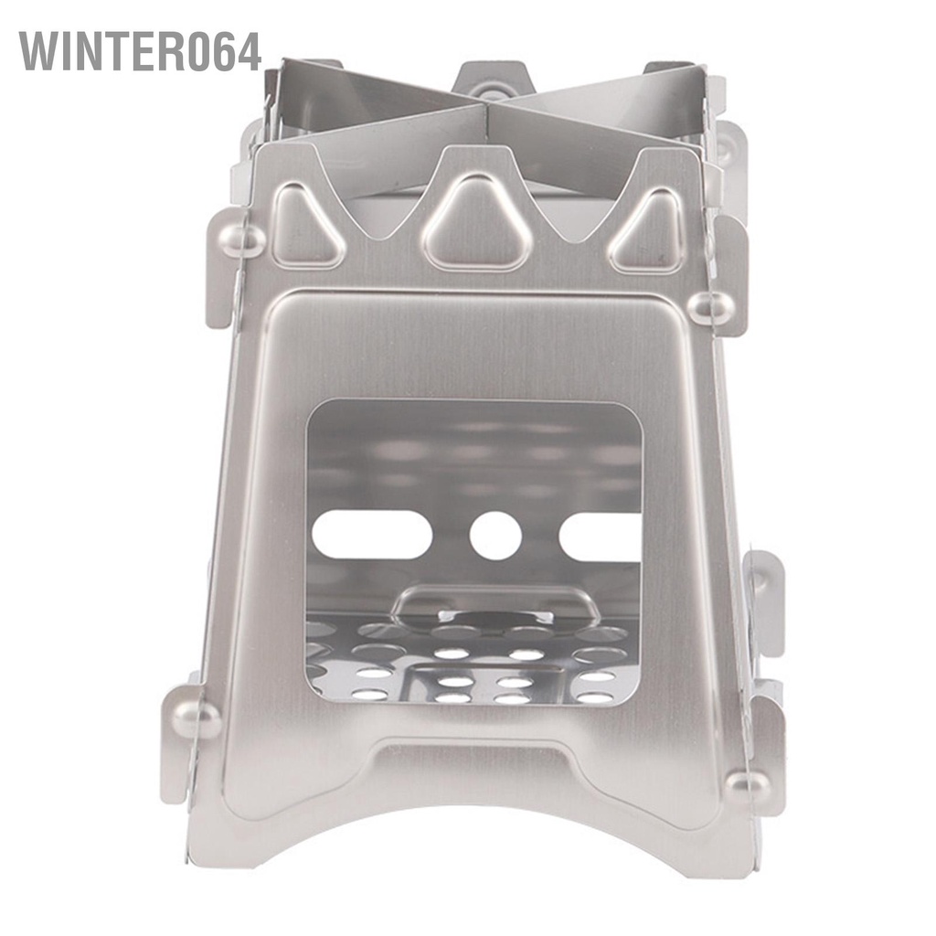Winter064 Bếp Cắm Trại Thép Không Gỉ 304 Gấp Trang Bị Sau Lưng Lò Đốt Di Động Nhẹ Bỏ Túi Ngoài Trời
