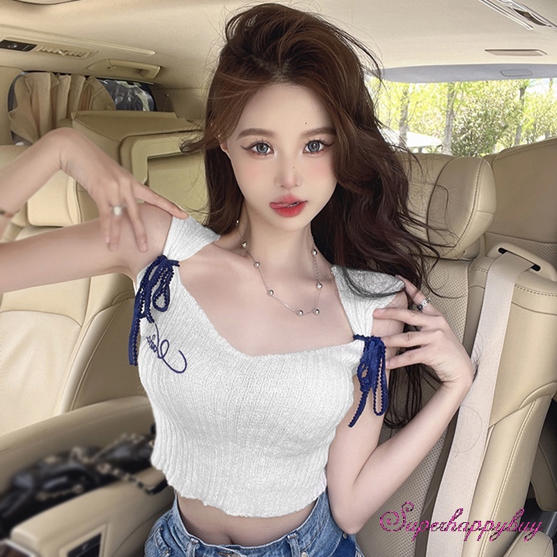 Áo Tank Top Sát Nách Màu Sắc Tương Phản Thời Trang Cho Nữ