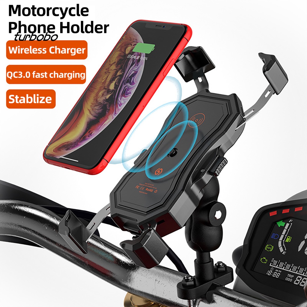 Giá Đỡ Điện Thoại Chống Thấm Nước IP65 USB QC3.0 Sạc Nhanh Dành Cho Xe Đạp Xe Máy Ngoài Trời