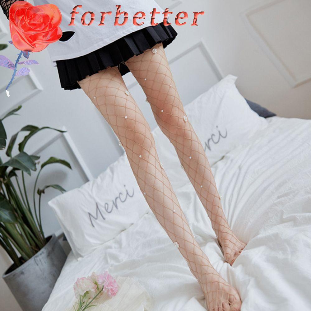 Quần Tất Lưới Màu Trơn Họa Tiết Hoa Đơn Giản Phong Cách Harajuku Quyến Rũ Cho Nữ