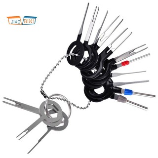 Bộ 14 dụng cụ tháo lắp thiết bị đầu cuối tự động | bộ dụng cụ tháo gỡ chốt nối dây điện màu bạc cho xe hơi