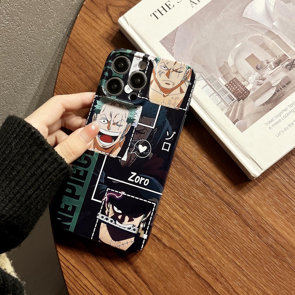 Ốp Điện Thoại Nhựa PC Cứng Chống Sốc Hình One Piece Luffy Zoro Cho iPhone 14 13 12 11 Pro Max