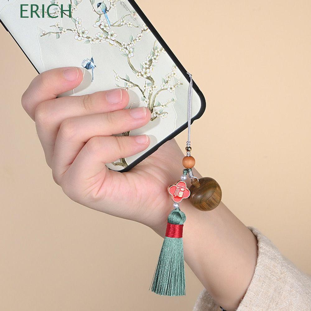 Erich Móc Chìa Khóa Bằng Gỗ Phối Tua Rua Hình Trái Cây Dễ Thương Dùng Làm Quà Tặng Kỷ Niệm