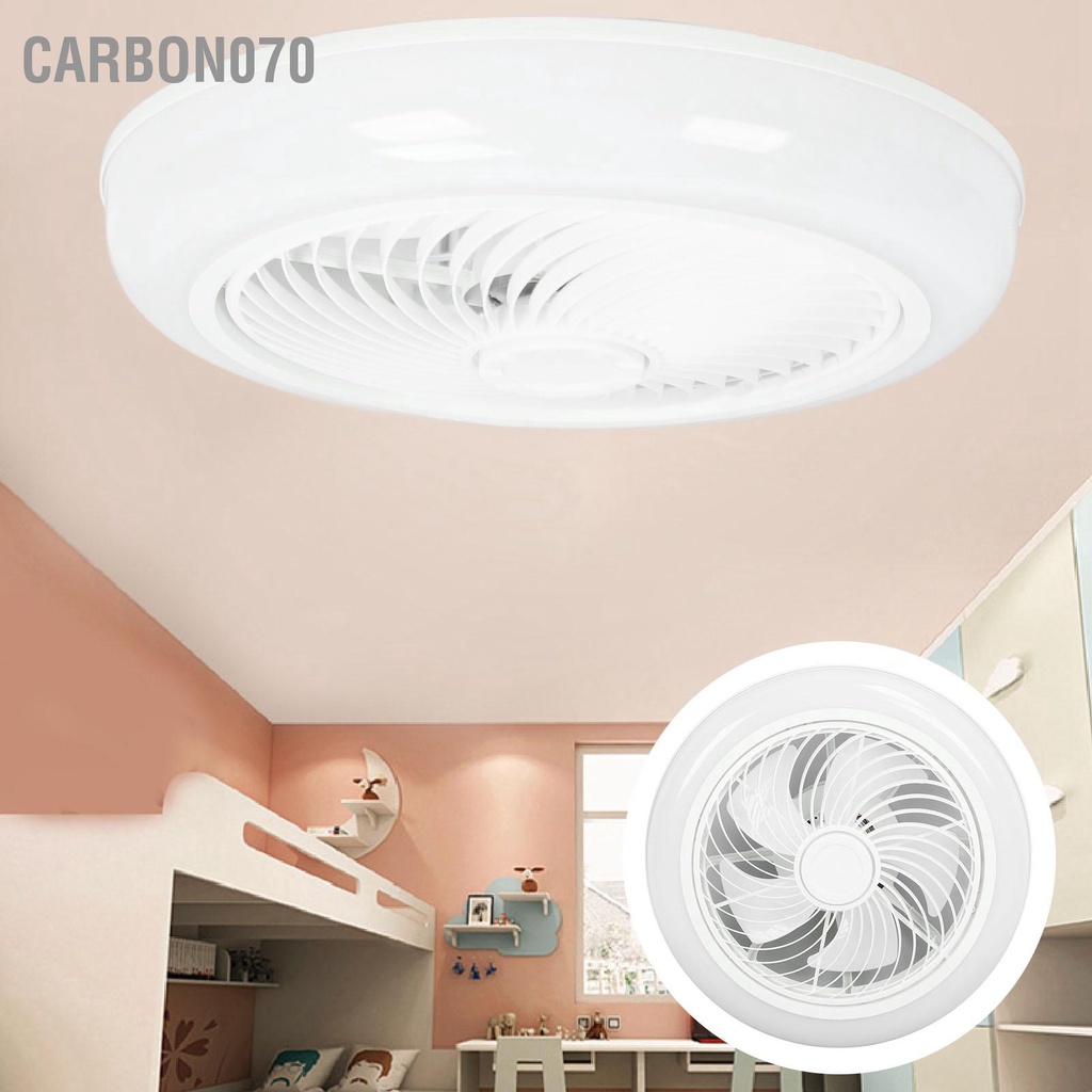 [Hàng Sẵn] Quạt trần đèn LED hiện đại điều khiển từ xa Hẹn giờ thông minh 110V【Carbon070】