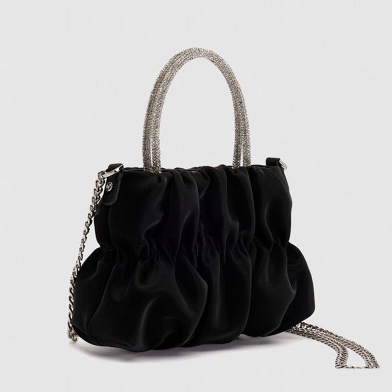 CHERLKOLRS Túi Đeo Chéo Dây Xích Kim Cương Đa Năng Thời Trang Cho Nữ