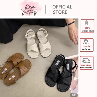Giày sandal luôn chéo 2 quai rosa mới ulzang hót 2023 sd-0322