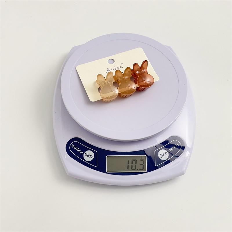 Set 3 Kẹp Tóc Trong Suốt Hình Thỏ Dễ Thương Cho Bé Gái