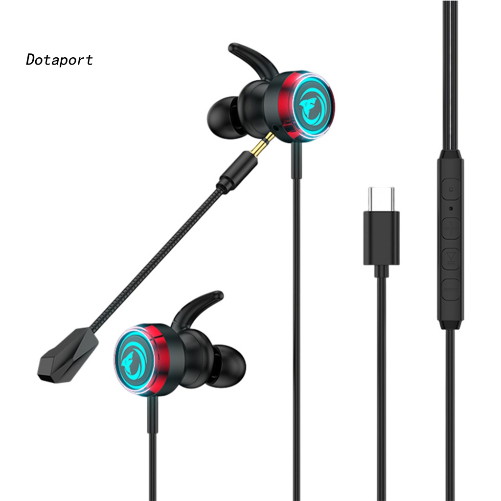 Tai Nghe Nhét Tai KDDT- Cổng Type-C Có Micro Và Đèn RGB Dùng Để Chơi Game