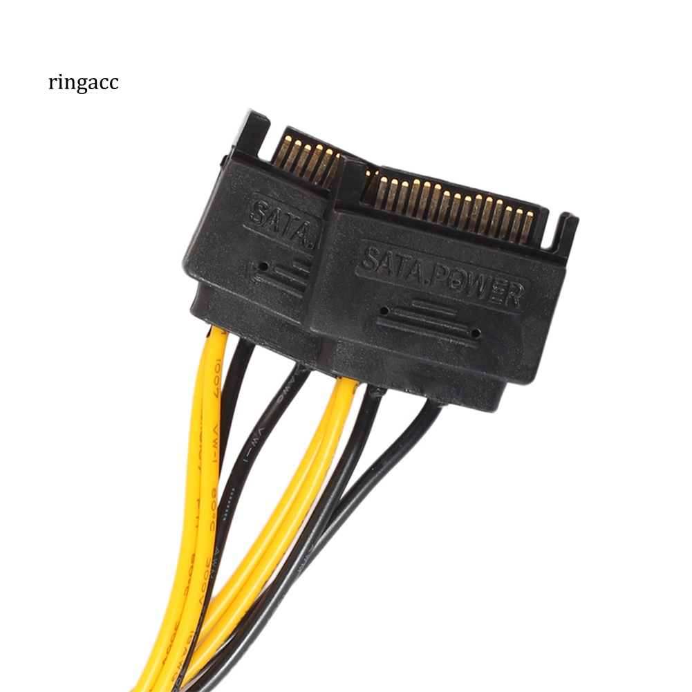 Dây Cáp Đồ Họa Chuyển Đổi RGA Dual 15Pin SATA Sang PCI-E 8Pin