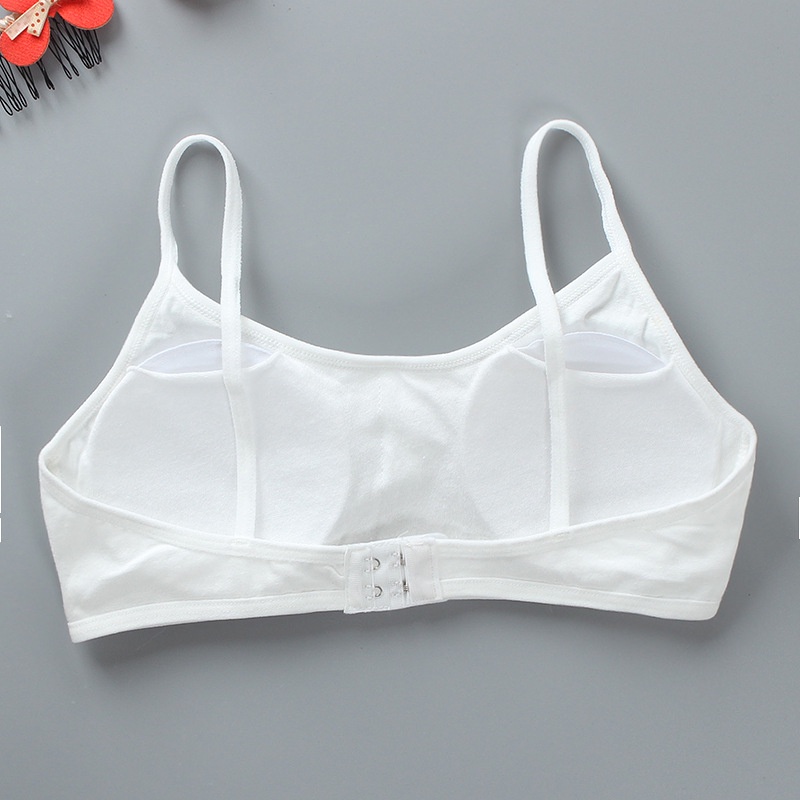 Áo Ngực Cotton Hai Lớp Không Gọng Có Mút Đệm Thoáng Khí Dành Cho Nữ Sinh Trung Học