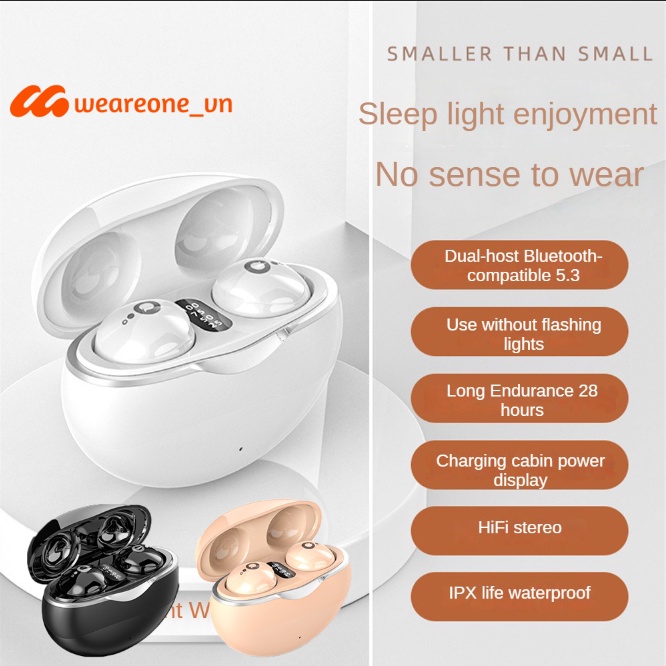 TWS S800 Không Dây Bluetooth Tai Nghe Fone Binaural Mini Ngủ Cảm Ứng Hifi Stereo Giảm Tiếng Ồn Tuổi Thọ Pin Dài Tai Nghe Vỏ _ Weareone_vn