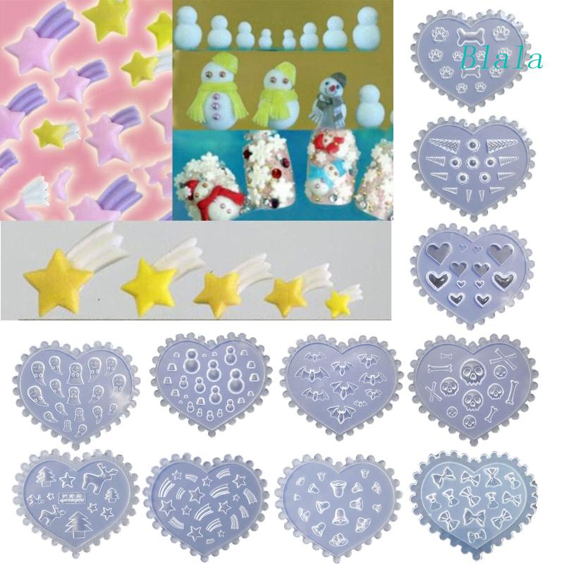 Khuôn Silicone Tạo Hình Trang Trí Móng Tay 3D DIY