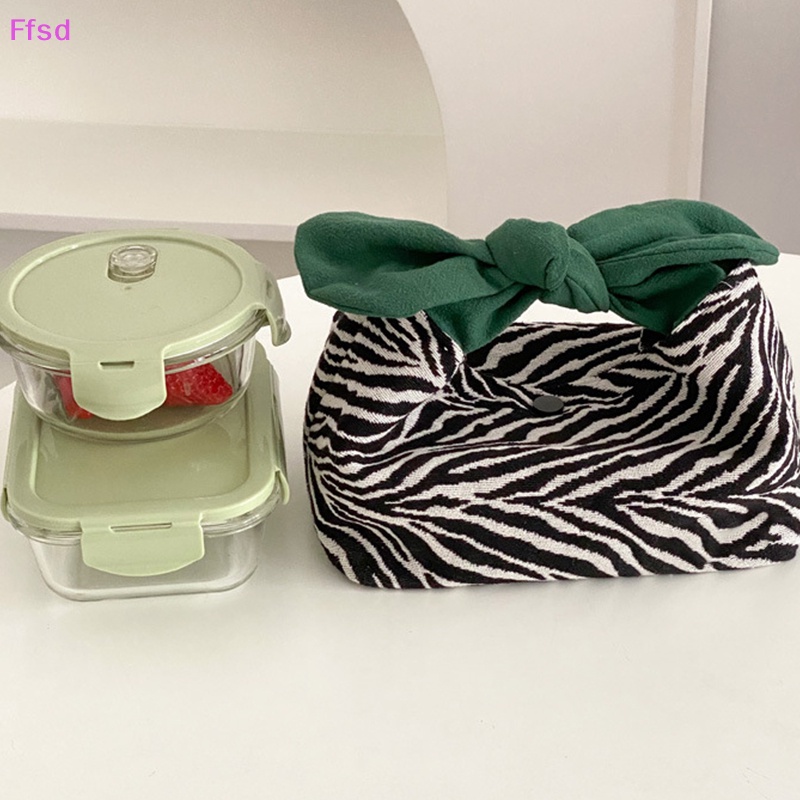 {Ffsd} Túi Đựng Hộp Cơm Trưa / Đồ Trang Điểm In Họa Tiết Ngựa Vằn Phong Cách Nhật Bản Thời Trang Cho Nữ * Hàng Bán Chạy