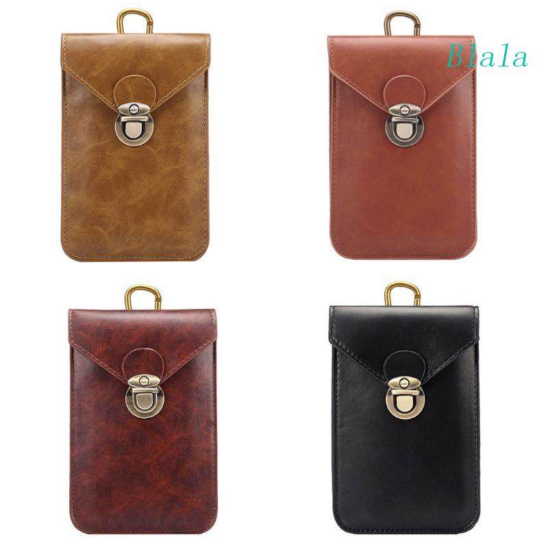 Túi Da Mềm Đeo Hông Đựng Điện Thoại 2 Ngăn Tiện Lợi