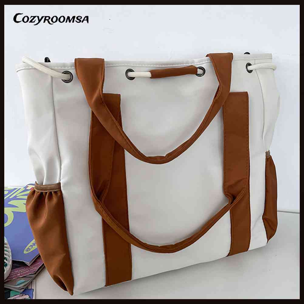 Túi Tote Đeo Chéo Cỡ Lớn Màu Sắc Tương Phản Đa Năng Thời Trang Cho Nữ