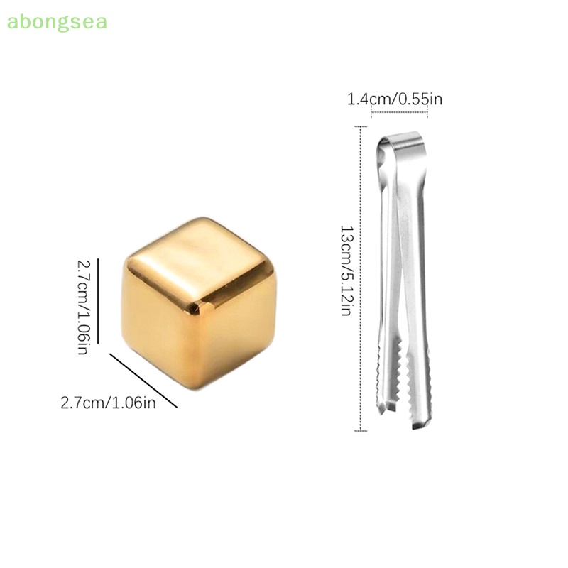 Đá Viên Uống Rượu Whiskey Bằng Thép Không Gỉ Tái Sử Dụng Được