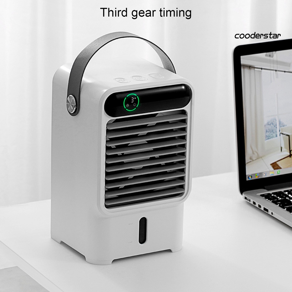 Quạt Điều Hòa Không Khí 1500mAh Bằng Nhựa Có Màn Hình Kỹ Thuật Số Tiện Dụng Cho Mùa Hè