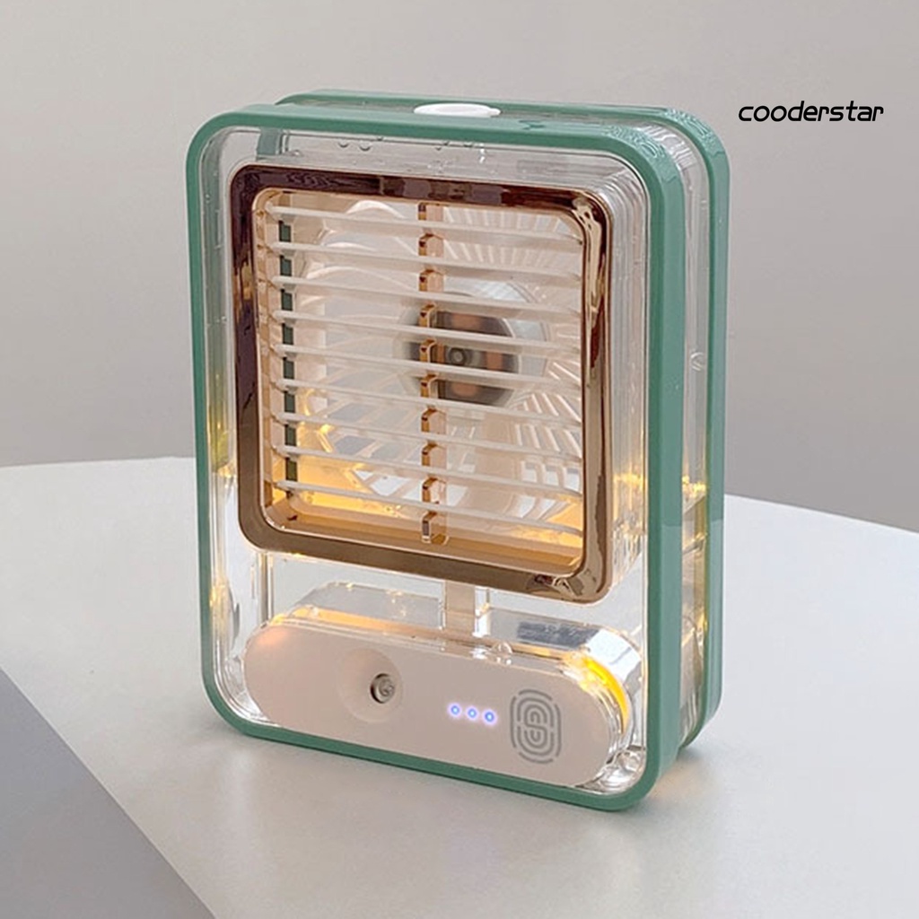 Quạt Làm Mát 3 Cánh 3 Lưỡi Siêu Âm Đèn Ngủ Nhiều Màu Sắc 2 Trong 1 Có Thể Sạc Lại Dùng Trong Văn Phòng