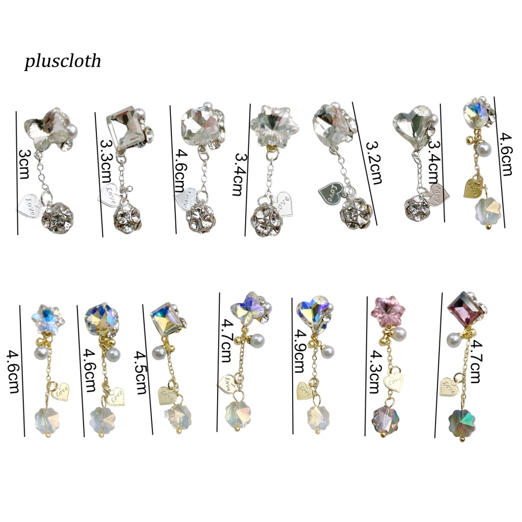 Hộp Hạt Kim Cương Giả Lấp Lánh Tự Trang Trí Móng Tay