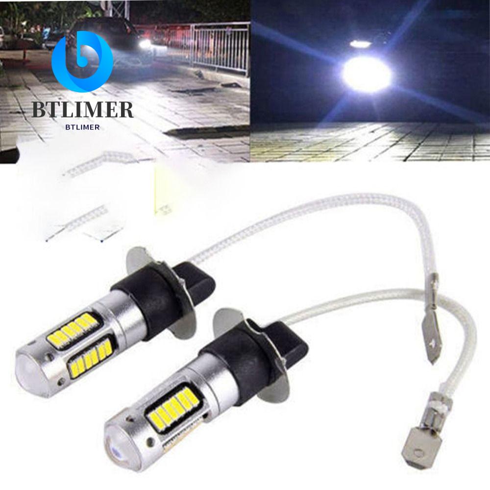 Bộ 2 Đèn Led Sương Mù Ánh Sáng Trắng 4014 12V 30-SMD Chất Lượng Cao Cho Xe Hơi
