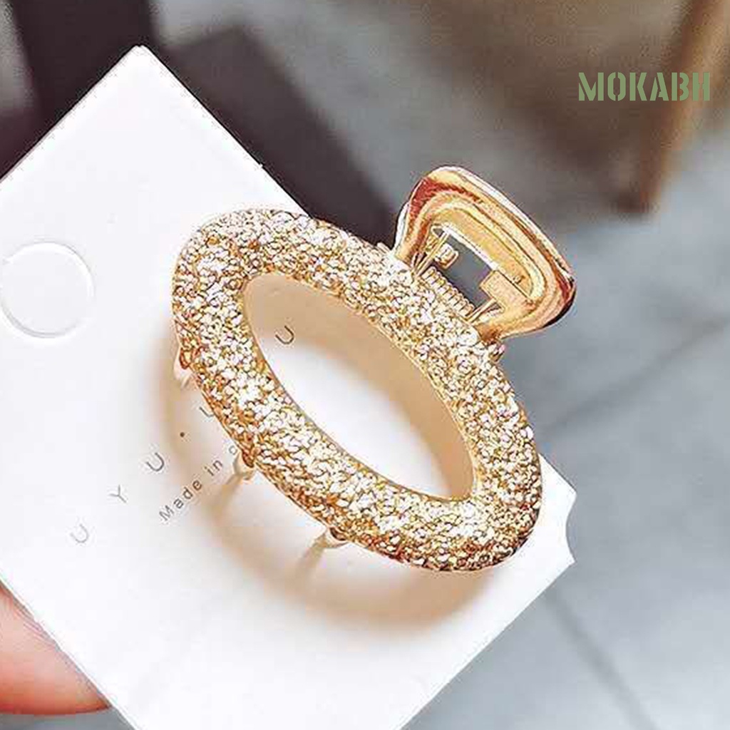 [Mok Abh] Kẹp Tóc Nhiều Kiểu Dáng Đơn Giản Thanh Lịch Bằng Hợp Kim Hình Nơ / Chữ Nhật / Trái Tim / Mặt Trăng / Elip Cho Nữ