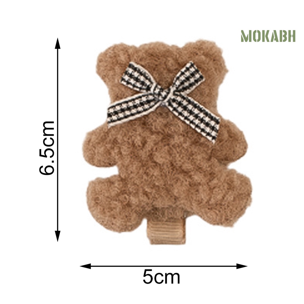 Kẹp Tóc Hình Con Vịt / Gấu Bằng Lông Nhung Mềm Mại Dễ Thương Xinh Xắn