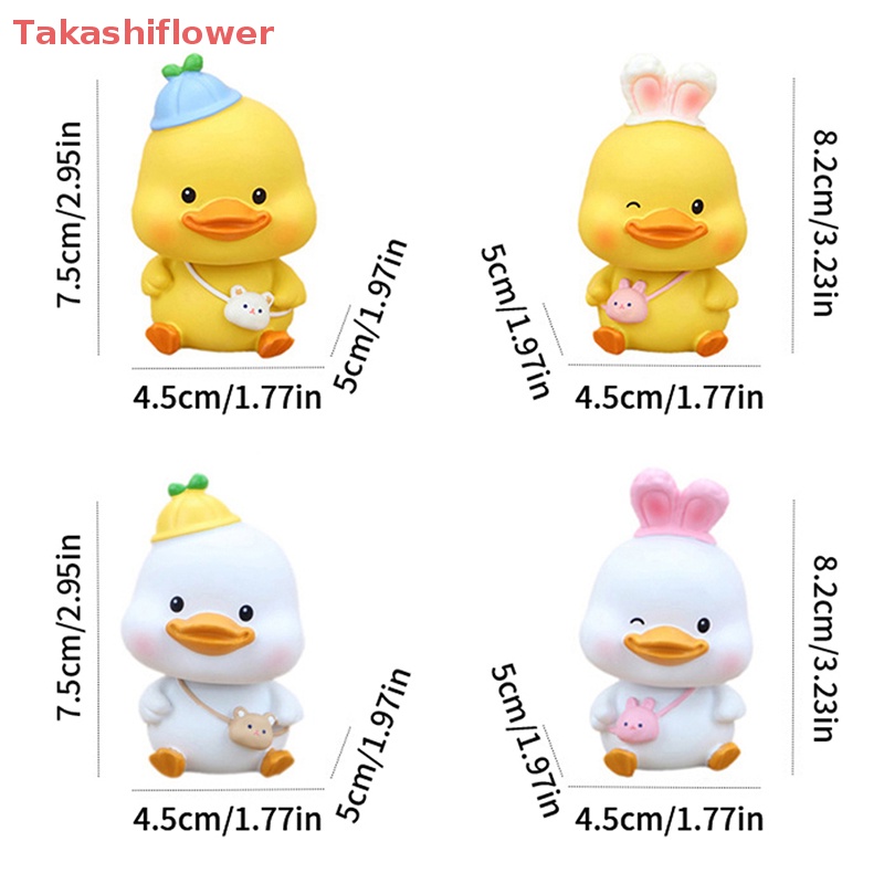 Mô Hình Chú Vịt Lắc Đầu Bằng Nhựa Resin Dễ Thương Trang Trí Xe Hơi