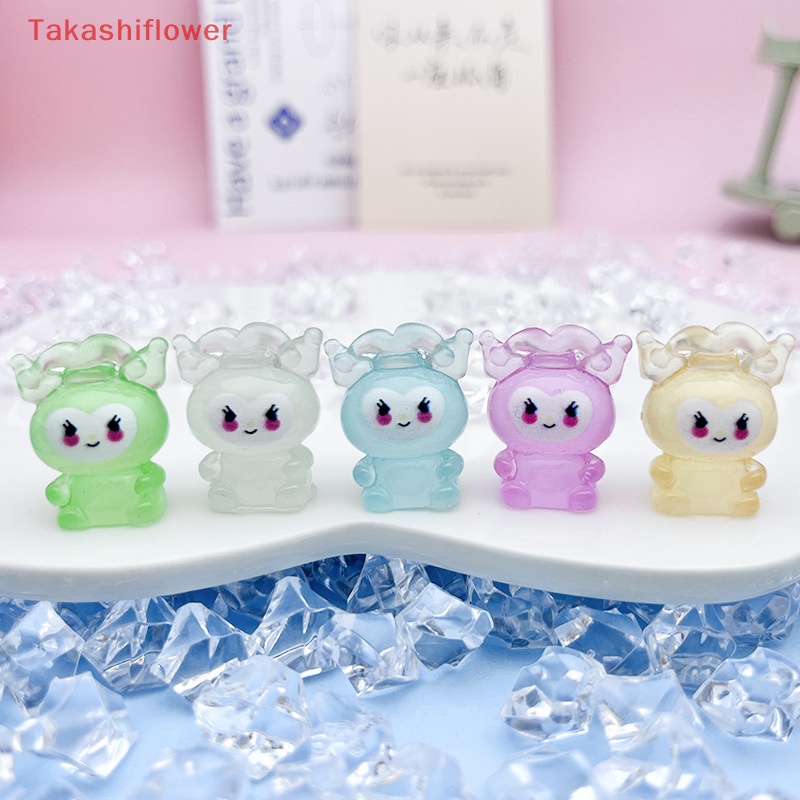 Set 10 Phụ Kiện Kẹp Tóc DIY Dạ Quang 3D Hoạt Hình Xinh Xắn