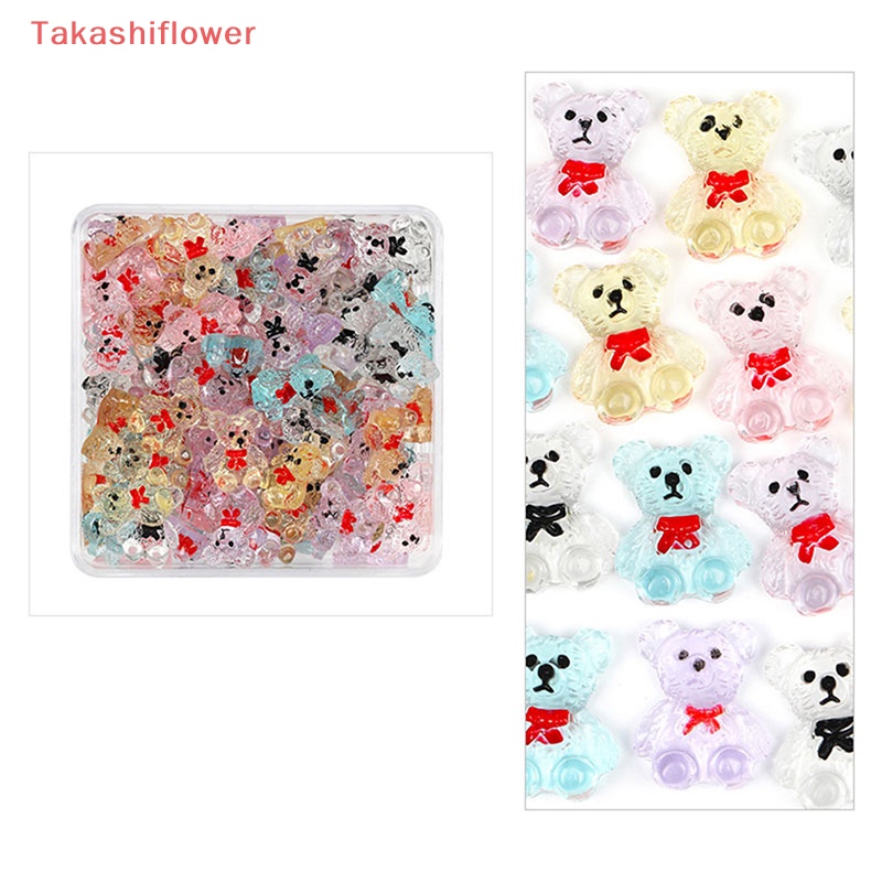 Set 10 Phụ Kiện Trang Trí Móng Tay DIY Hình Que Kem Hoạt Hình Dạ Quang Dễ Thương