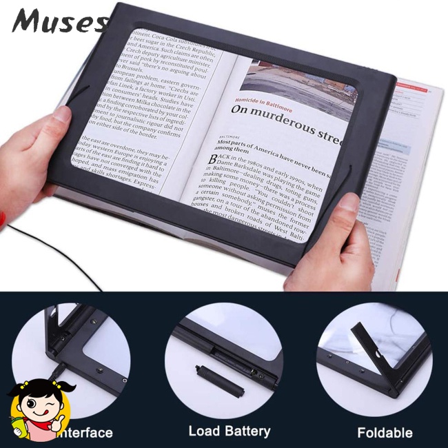 Kính Lúp Để Bàn Với 6 Đèn Led Chuyên Dụng Cho Đọc Sách