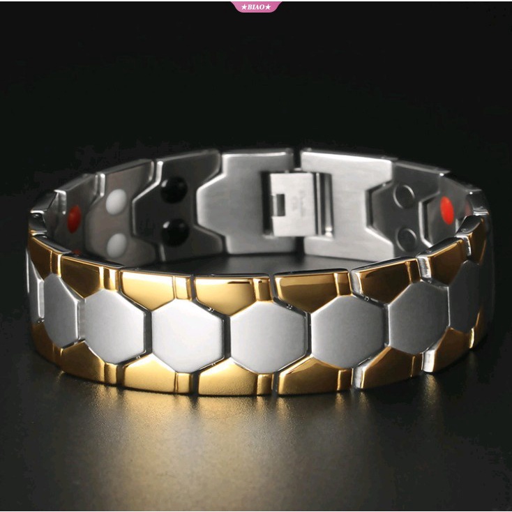 Vòng Tay Chuỗi Nam Châm Bằng Đồng Nguyên Chất Phong Cách Vintage Cho Nam