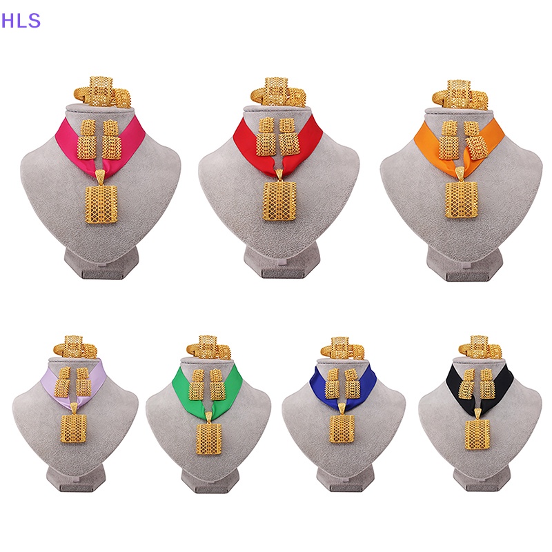 Bộ Trang Sức Màu Vàng Đồng Phong Cách Châu Phi Thời Trang Cho Nữ