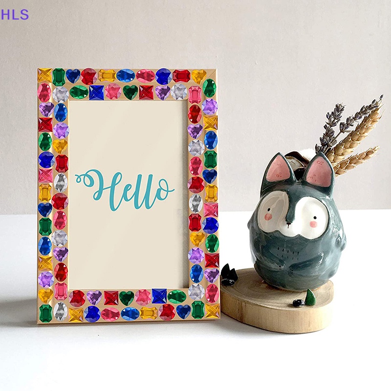 Set 20 Viên Đá Thủy Tinh Hình Trái Tim / Ngôi Sao Nhiều Màu Sắc Dùng Làm Trang Sức Thủ Công