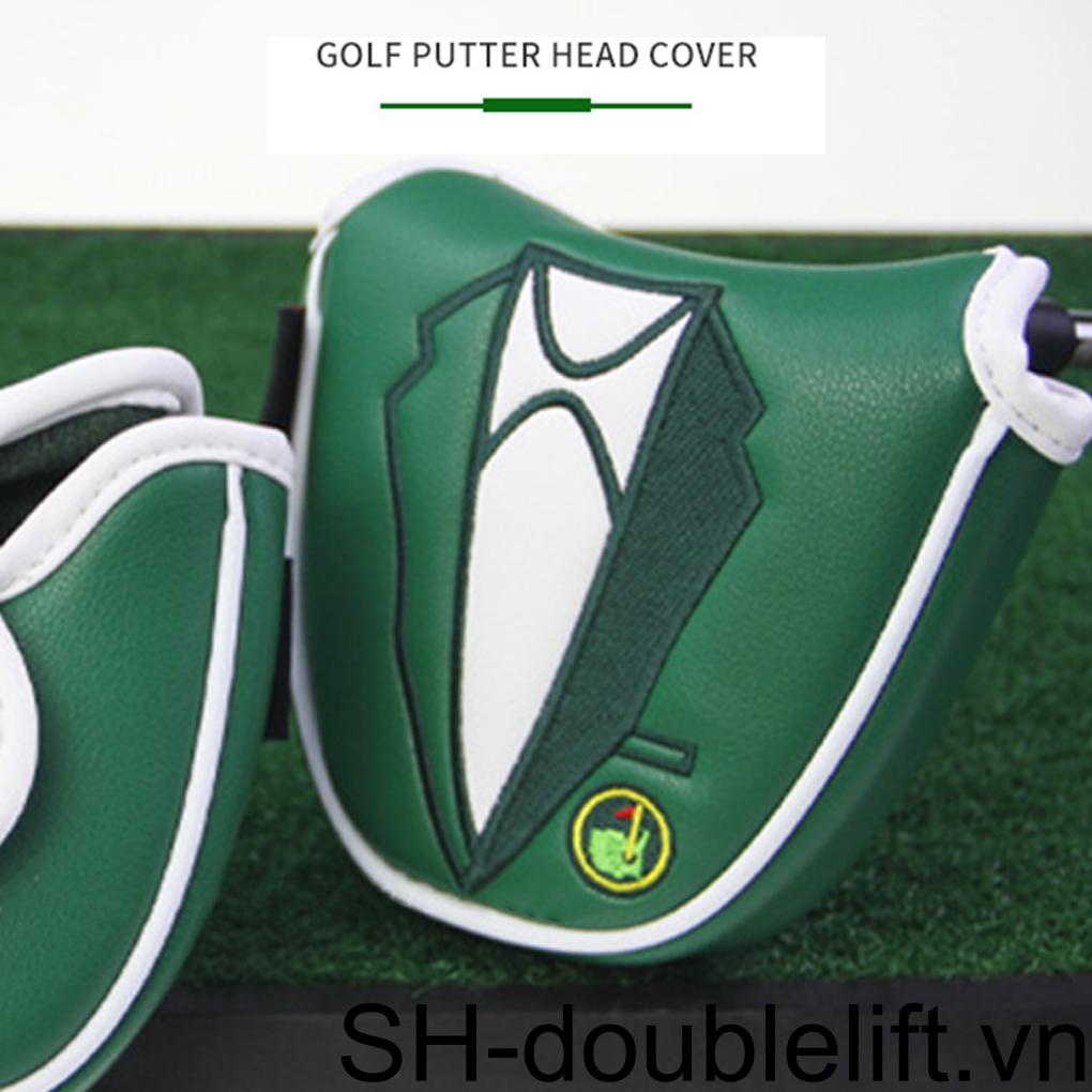 Vỏ Bọc Đầu Gậy Đánh Golf Hình Bán Nguyệt Bằng PU Màu Xanh Lá Kiểu Dáng Đơn Giản Vui Nhộn