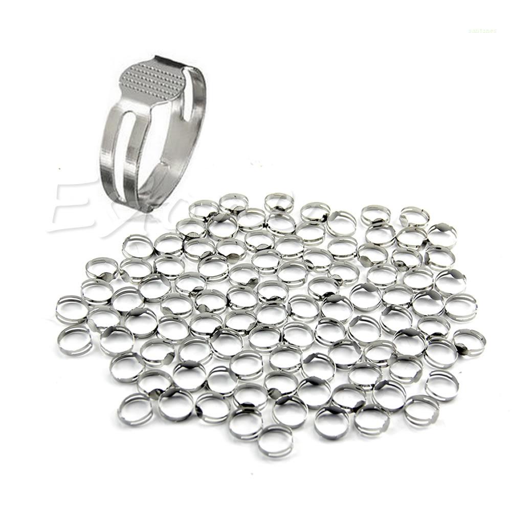 Set 100 Vòng Đệm Phẳng Mạ Kim Loại 16mm Có Thể Điều Chỉnh Hỗ Trợ Làm Đồ Trang Sức DIY