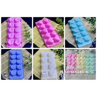 Combo 6 khay đá làm thạch rau câu mini, trà sữa
