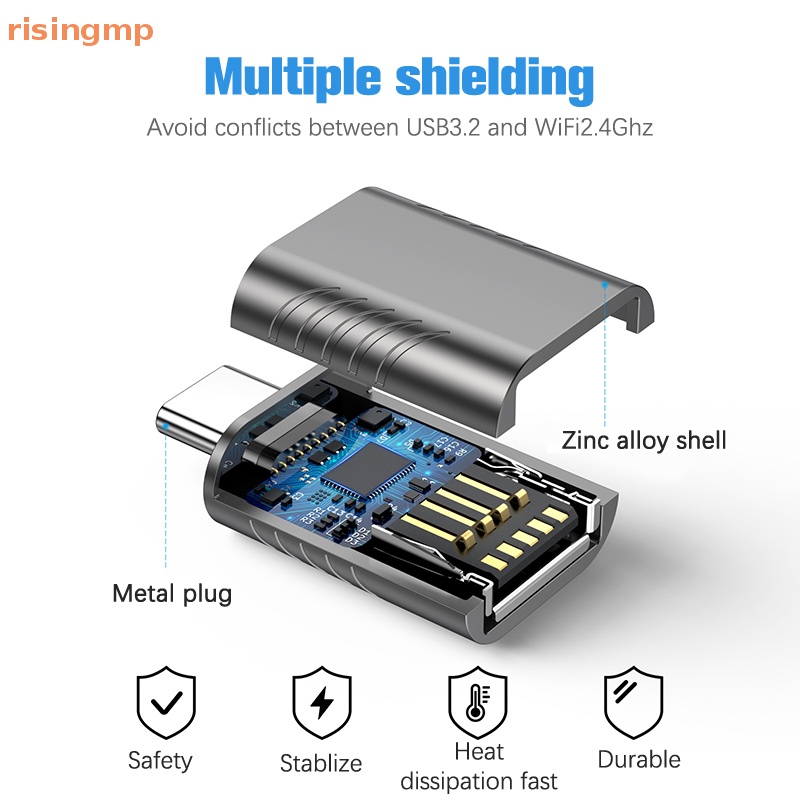 Đầu Chuyển Đổi Type-C Sang USB 3.2 Bằng Hợp Kim Kẽm Chuyên Dụng Cho Điện Thoại Di Động