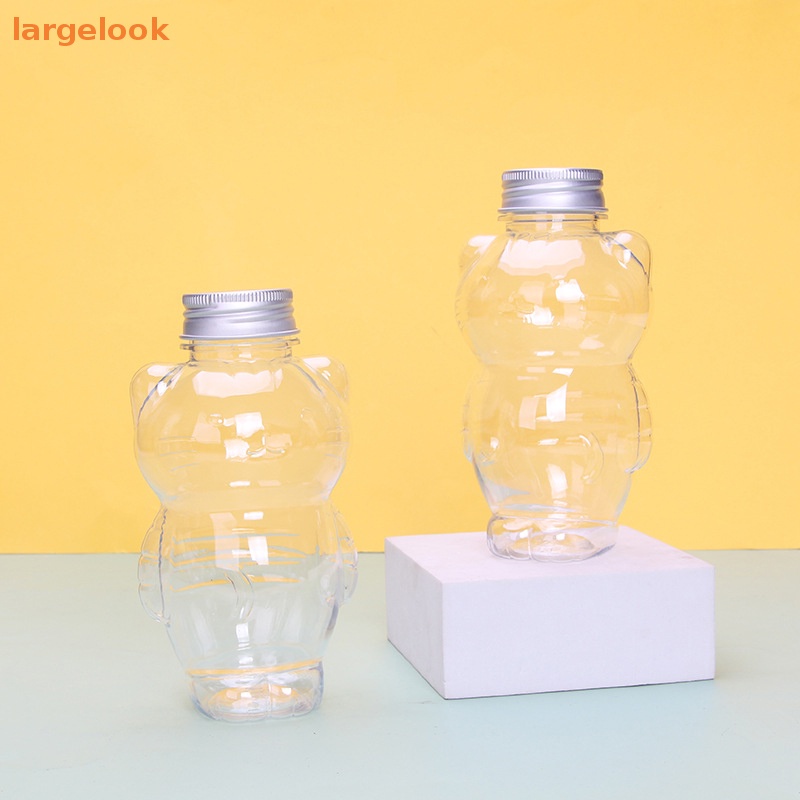 Bình Đựng Nước Ép / Trà Sữa / Cà Phê Thủ Công Trong Suốt Hình Chú Mèo Dễ Thương