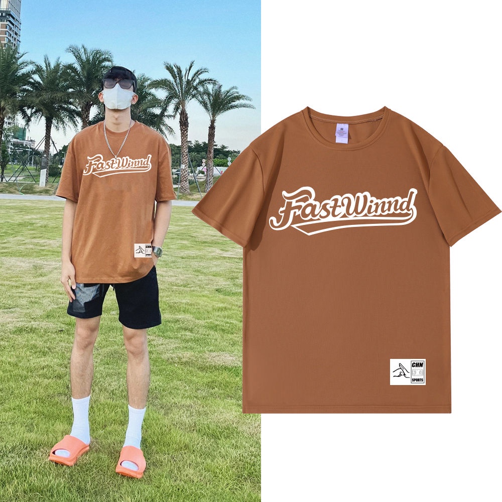 Áo Thun Thể Thao Tay Lỡ Dáng Rộng Thoáng Khí Nhanh Khô Phong Cách Mỹ 2023 Cho Nam