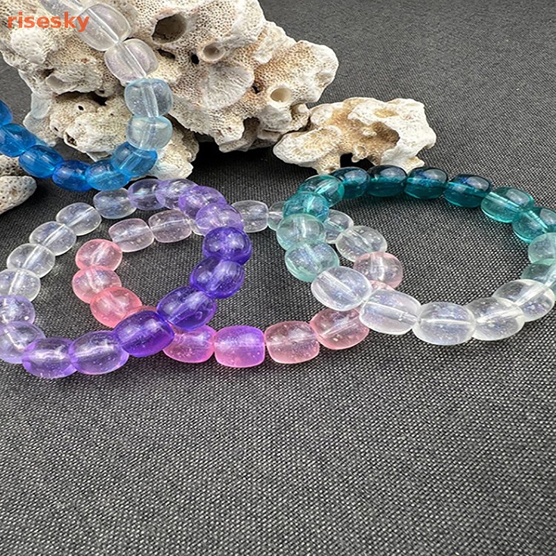 [risesky] Vòng Tay Resin Dạ Quang Phát Sáng Trong Bóng Tối Cho Nữ