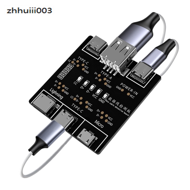 Bảng Mạch Kiểm Tra Cáp Dữ Liệu ZHIHUI Tương Thích Với Iphone Android Usb Type C
